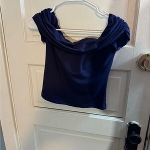 SHEIN Navy Off-Shoulder Draped Camisole